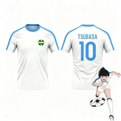 2 Piece Outfit Mens Tracksuit Captain Tsubasa Football No.10 TShirt Shorts WomenMen Sportwear Harajuku Summer Tshirt 2 Piece Set