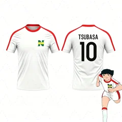 2 Piece Outfit Mens Tracksuit Captain Tsubasa Football No.10 TShirt Shorts WomenMen Sportwear Harajuku Summer Tshirt 2 Piece Set
