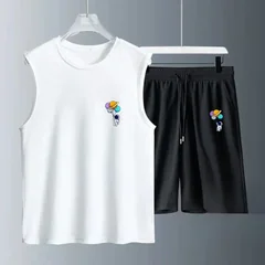 Men's Tank Top Sets 2026 Summer Quick drying sets for men beach Breathable sports seaside oversize running Sportswear