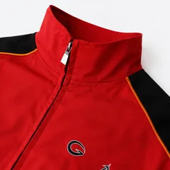 Y2k Streetwear Men's Sets Two Piece Zipper Sports Tracksuit with Letter Embroidery Hiphop Street Style Casual Retro Sports Suits