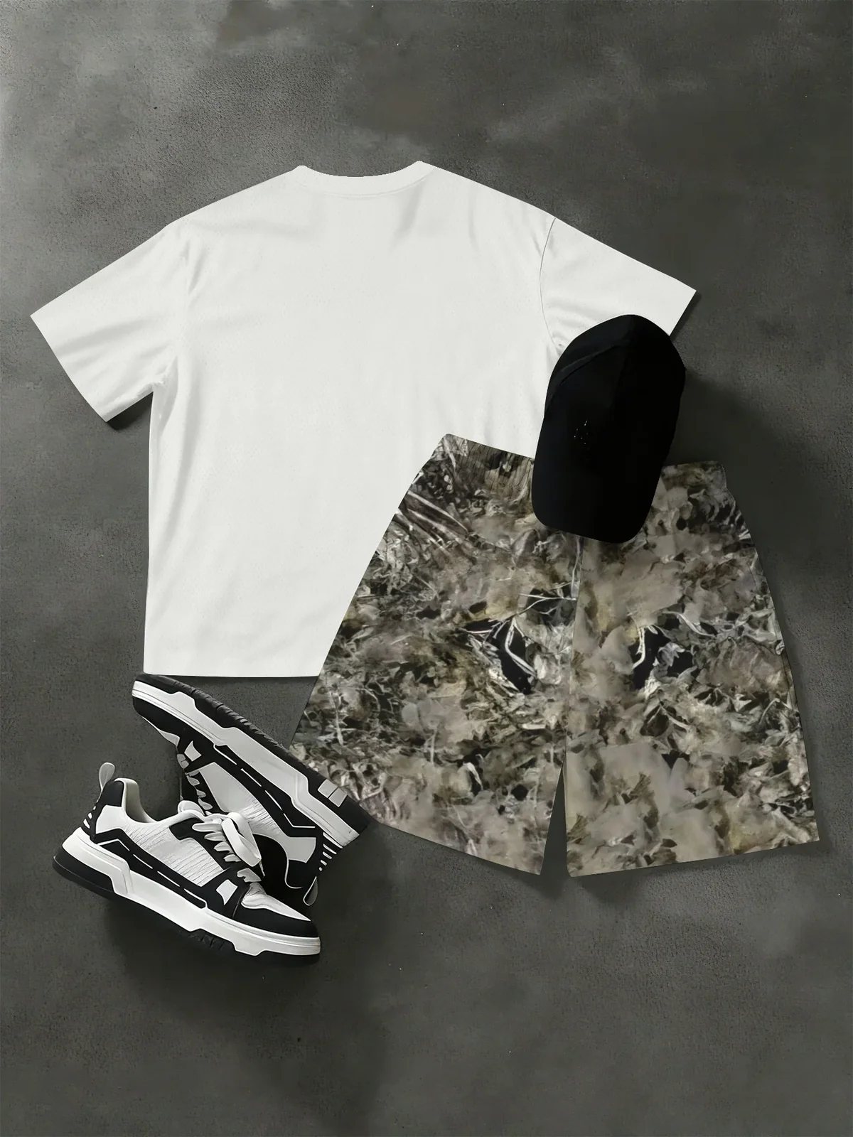 2026 Summer American Men's T-shirt Set for Outdoor Sports Fashion Casual Soft Breathable with 3D Letter Pattern Printing