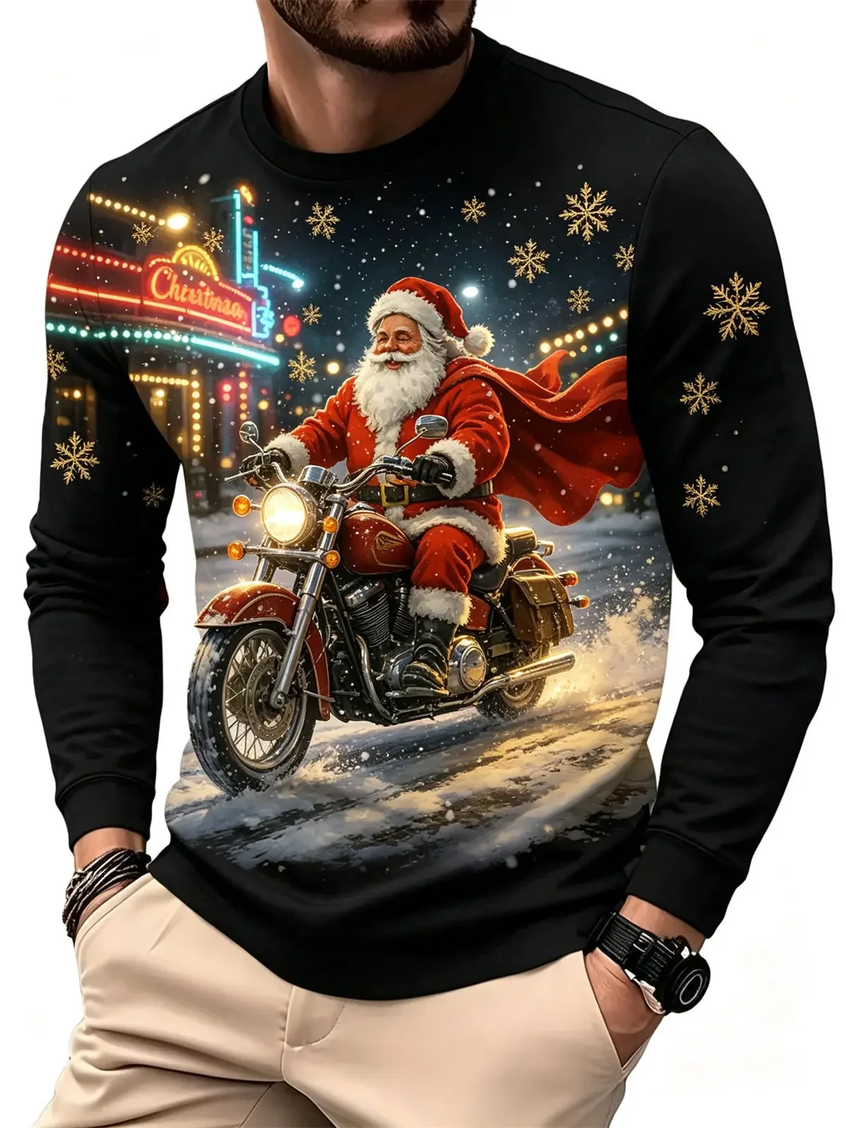 Men's Casual Fashion Long Sleeve T-Shirt Gradient Letter Graphic Printed Regular Fit Round Neck Sporty Jersey Tops Tees