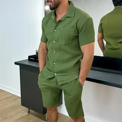 Sports Short Sleeve Shorts Set Casual Fashion Men's Clothing