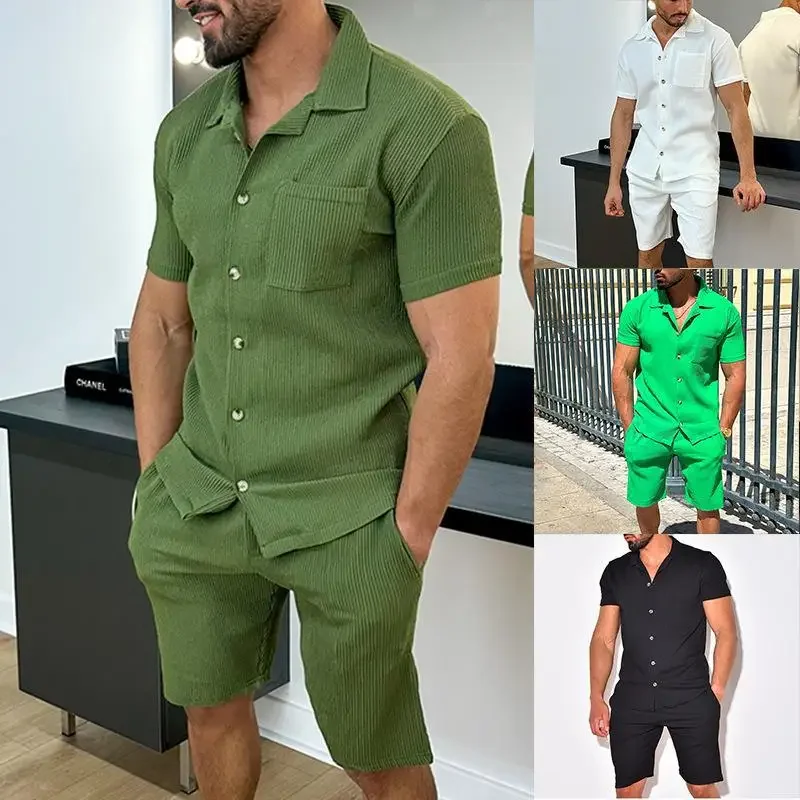 Sports Short Sleeve Shorts Set Casual Fashion Men's Clothing