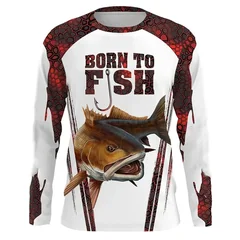 Spring and Autumn Leisure Round Neck Long Sleeve Men's Outdoor Fishing Shirt 3D Printed Street Style Men's Top