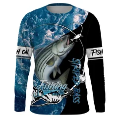 Spring and Autumn Leisure Round Neck Long Sleeve Men's Outdoor Fishing Shirt 3D Printed Street Style Men's Top