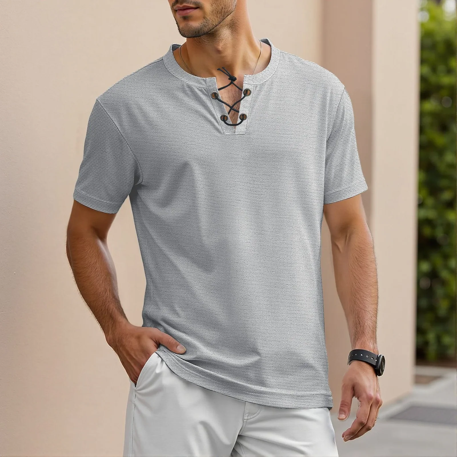 Streetwear Clothing T Shirt Black Crew Neck Mens Loose Fit White Oversized Short Sleeve Tee Gray Solid Color Cotton Tee