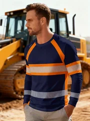 Men's Leisure Autumn-Winter Outdoor Printed Long-Sleeve T-Shirt - Lightweight and Breathable Fabric, Outdoor Sports T-Shirt