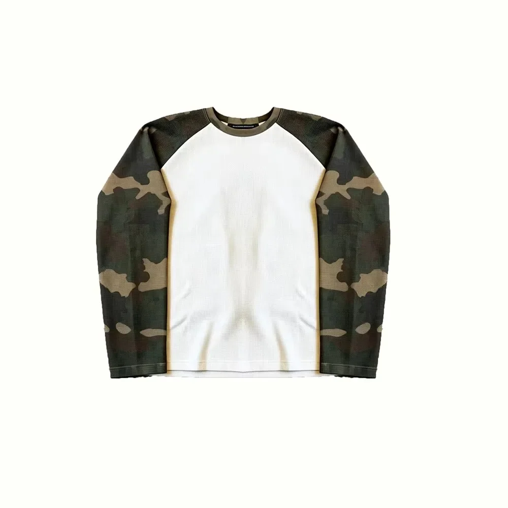 Camouflage Patterns 3D Printed Men's Long Sleeved Spring-autumn Clothing Outdoor Sports Breathable and Quick-drying Casual Tops