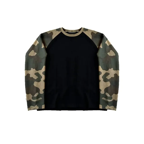Camouflage Patterns 3D Printed Men's Long Sleeved Spring-autumn Clothing Outdoor Sports Breathable and Quick-drying Casual Tops