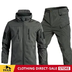 Tactical Soft Shell Assault Suit Beetle Waterproof Warm Wear-resistant Windproof Outdoor Mountaineering Suit Thick Set