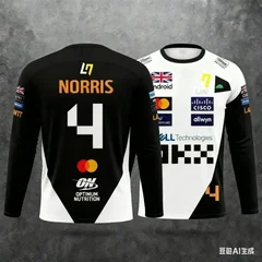Norris No.4 Racing Suit Long-Sleeve Top Breathable Quick-Dry Fabric For Racing Fans Daily Casual Sports Wear