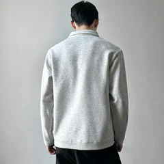 Striped Panel Splicing Long Sleeve Polo Shirt For Men Lapel Collar Loose Fit Sport Style Daily Basic Tops