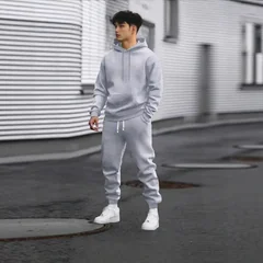 2026 Men Sets Casual Sports Two Piece Sets Spring Autumn Loose Comfortable Simple Tracksuits Man Solid Hoodies Sweatpants Outfit
