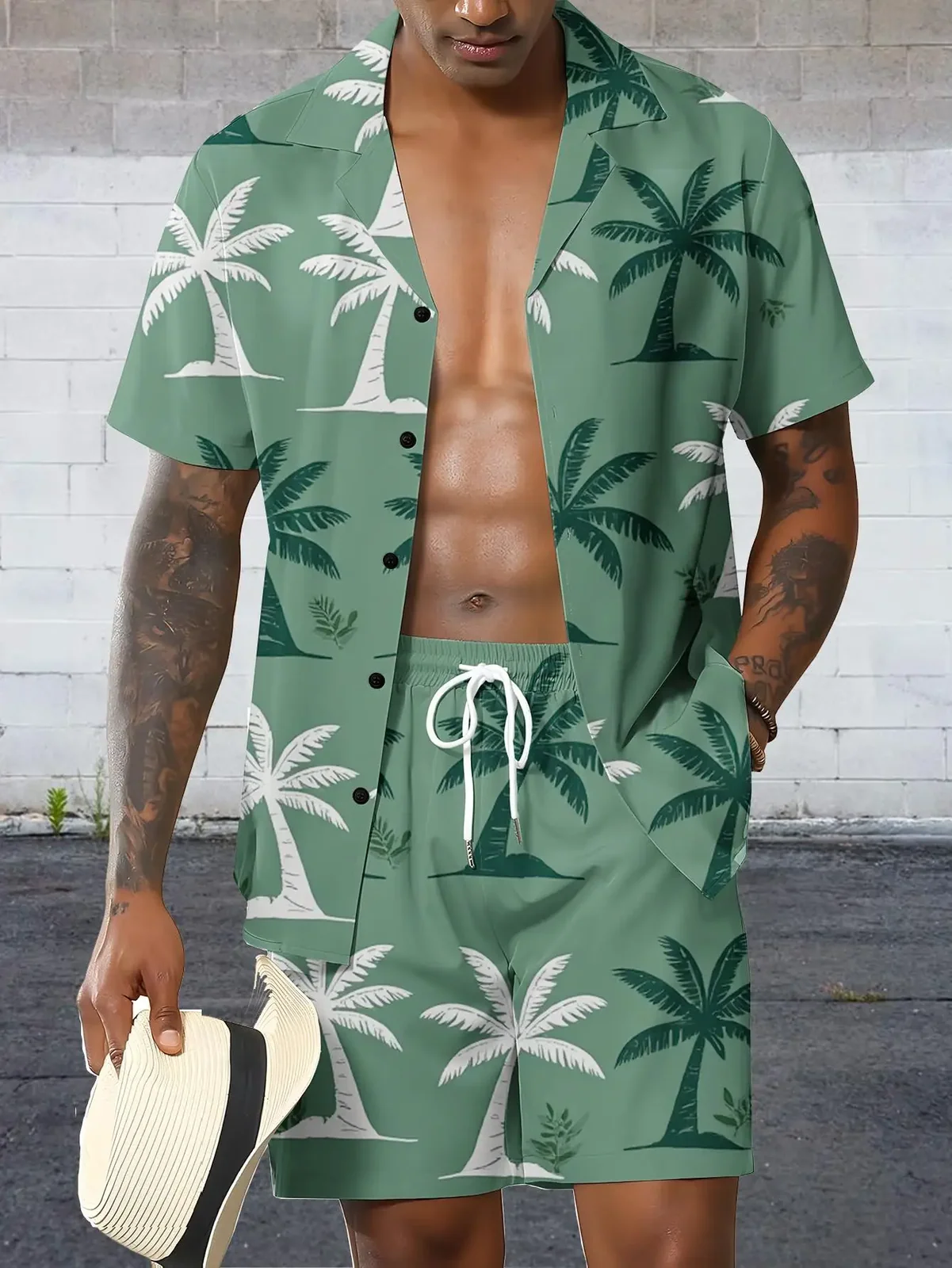 Men's Shirt Sets 2026 Spring/Summer 2 piece set 3D Printed men's chandals men's suits sweatshirt set jogging suit Graphic