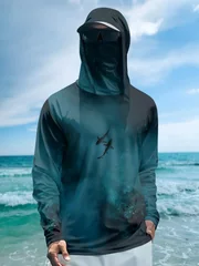 2026 Summer Best-selling Men's Fishing Outfit for Outdoor Sports Leisure Comfortable and Soft 3D Small Fish Pattern Print