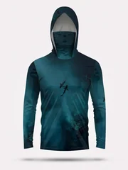 2026 Summer Best-selling Men's Fishing Outfit for Outdoor Sports Leisure Comfortable and Soft 3D Small Fish Pattern Print