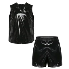 Mens Waterproof Sweat Tracksuit Tank Tops And Sides Buttons Boxer Shorts Two Pieces Outfit Special Needs Adaptive Clothing