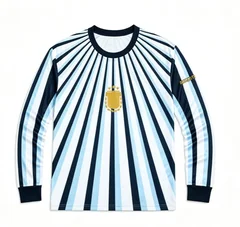 New Argentine round neck long sleeved T-shirt quick drying and breathable suitable for both men and women in sports competitions