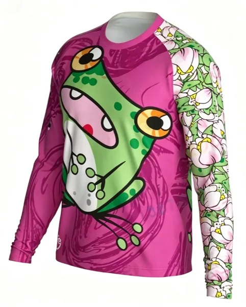New long sleeved sportswear with 3D printed patterns, fashionable and versatile, breathable and quick drying sports top