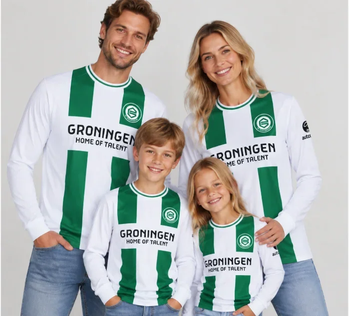 Groningen football long sleeved T-shirt breathable fan sportswear for the 2026-2027 season, family and children's clothing