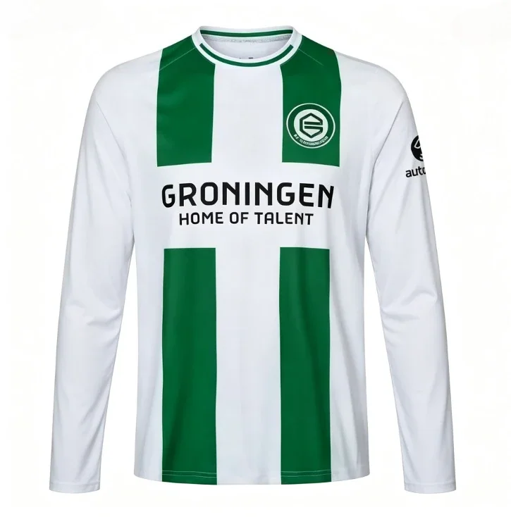 Groningen football long sleeved T-shirt breathable fan sportswear for the 2026-2027 season, family and children's clothing