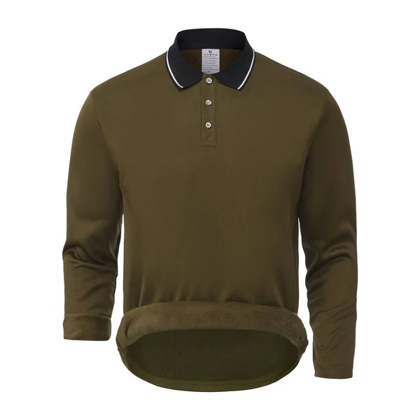 Fleece Luxury Men Long Sleeve Polo Shirt Designer Brand Soft Comfort 2026 Autumn Casual Breathable Thicken Pull on T-shirt