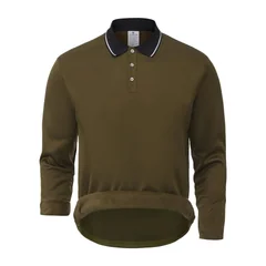 Fleece Luxury Men Long Sleeve Polo Shirt Designer Brand Soft Comfort 2026 Autumn Casual Breathable Thicken Pull on T-shirt