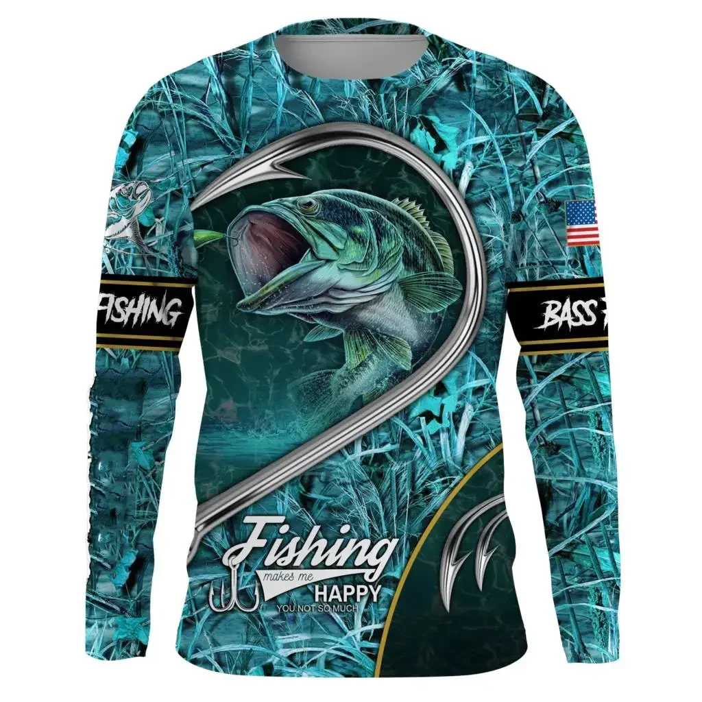 Men's Long Sleeve T-shirts 3d Printed Long T Shirt For Men Street O Neck Pullover Oversized Tee Shirt Man Clothing Fashion Fish