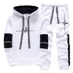 Men's Tracksuit Quality Casual Hooded Sweatshirts Outdoors Sports Jogging Clothing Autumn Winter Versatile Single Hoodies Pants