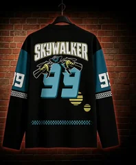 Unisex Retro Racing Long Sleeve Jersey All‑Over Print Checkerboard Streetwear Pullover Polyester Loose Sports Top