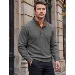 men casual color block sleeve patch long sleeve pullover sweatshirt top lightweight comfortable everyday outdoor lounge crew nec