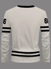 2026 Autumn/Winter Men's Round-neck Hoodie with Digital Print for Casual Sports and Outdoor Wear