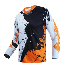 Men's Motocross Jersey, Dirt Bike & BMX Off‑Road MTB Shirt, Enduro DH MX Racing Apparel, Long‑Sleeve Cycling Sports Top