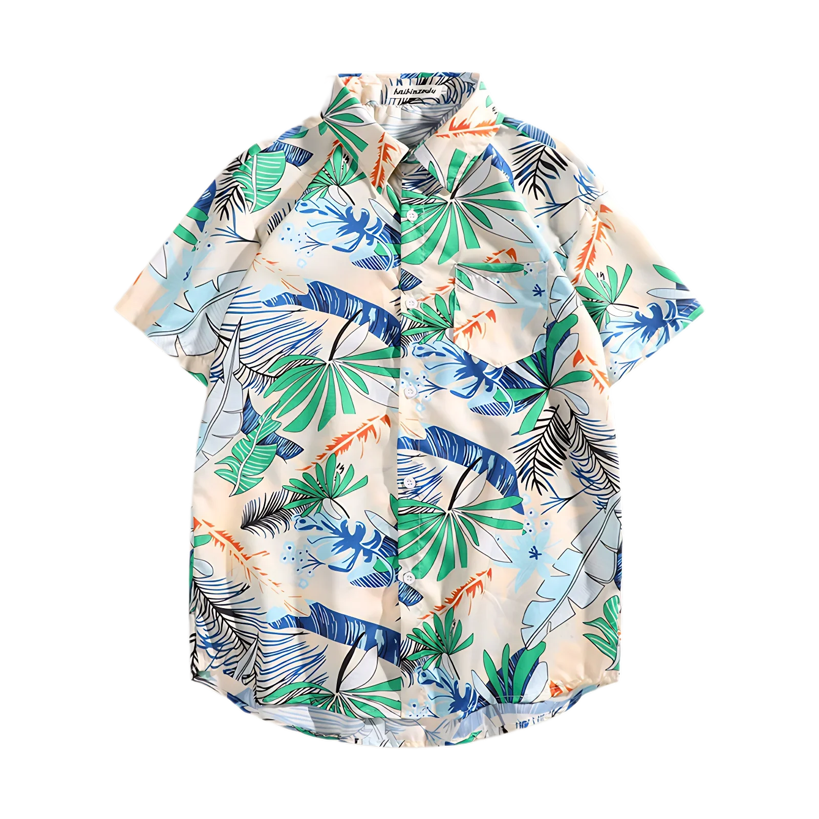 Hawaiian Style Shirt Set Men's Summer Loose Short-sleeved Shorts Set, Fashion Trend Beach Floral Couple Clothes