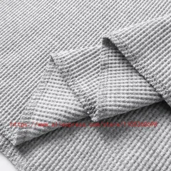 Men's Women's Casual Wear Vintage Style Gothic Font West Coast Long Sleeve Heavyweight Waffle Fabric Unisex High Street Top