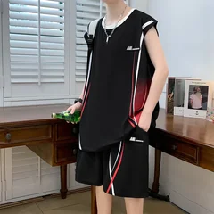 Men's Casual 2-Piece Sportswear Set Streetwear Fashion Tracksuit Shirts and Pants Camping Beachwear Clothing Summer Shirts Set