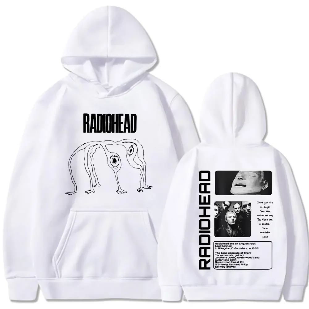 Rock Band Radiohead The Bends Hoodies Men Fashion Hip Hop Vintage Hooded Sweatshirts Casual Oversized Fleece Pullover Streetwear