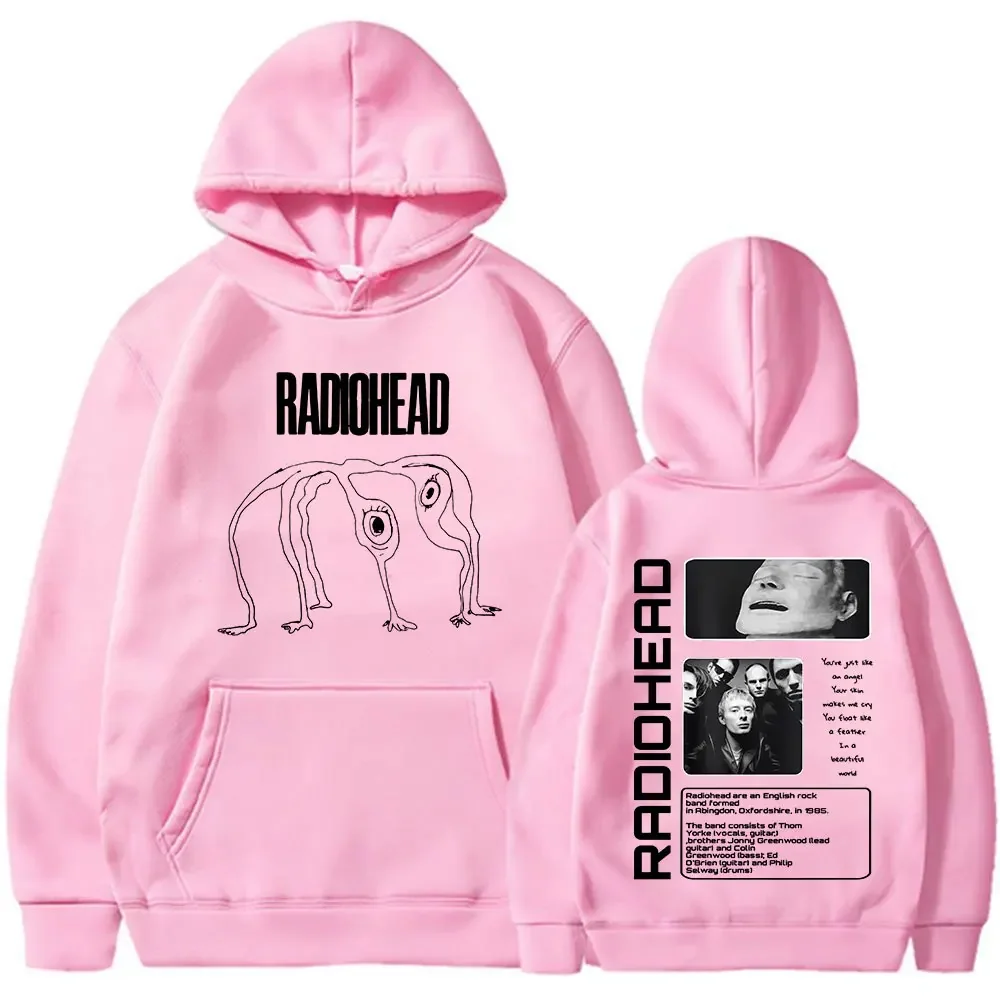 Rock Band Radiohead The Bends Hoodies Men Fashion Hip Hop Vintage Hooded Sweatshirts Casual Oversized Fleece Pullover Streetwear