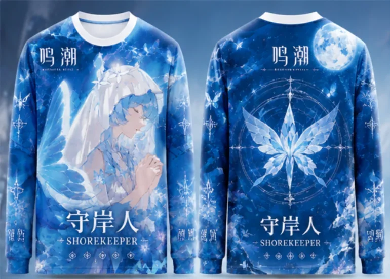 Unisex Wuthering Waves Shorekeeper Long Sleeve T Shirt 3D Full Print Anime Game Graphic Tee Cosplay Casual Top