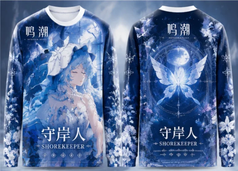 Unisex Wuthering Waves Shorekeeper Long Sleeve T Shirt 3D Full Print Anime Game Graphic Tee Cosplay Casual Top