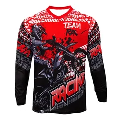 Men's Sports Long-sleeve T-shirt Motorcycle Print Fashion Casual Top for Daily Riding Training Comfortable Trendy Clothing