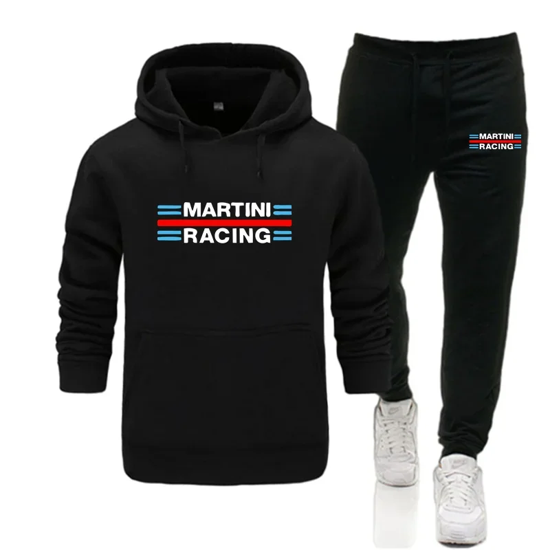2026 new Martini Racing Hoodie Suit Men's Fashion Hoodie Brand Pants Casual Jogging Suit Sports Wear Sweatshirt Autumn Winter