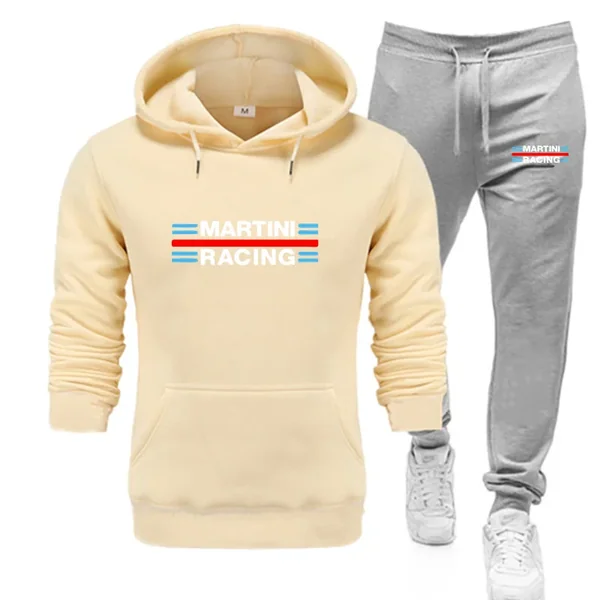 2026 new Martini Racing Hoodie Suit Men's Fashion Hoodie Brand Pants Casual Jogging Suit Sports Wear Sweatshirt Autumn Winter