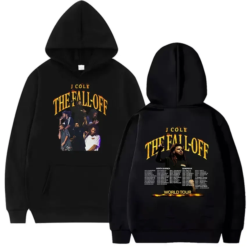 J.Cole The Fall Off World Tour 2026 Hoodie Men Hip Hop Pop Music Pullover Sweatshirt Unisex Vintage Oversized Hoodies Streetwear