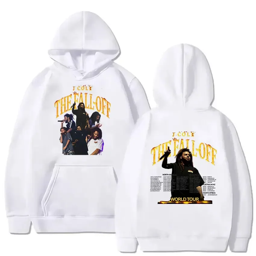 J.Cole The Fall Off World Tour 2026 Hoodie Men Hip Hop Pop Music Pullover Sweatshirt Unisex Vintage Oversized Hoodies Streetwear