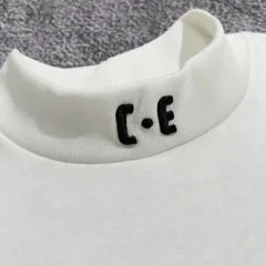 Fashion Street Unisex CAVEMPT Sweatshirts Half High Collar Slogan Nylon Embroidered Letter Long Sleeve Pullover Men Women Tops