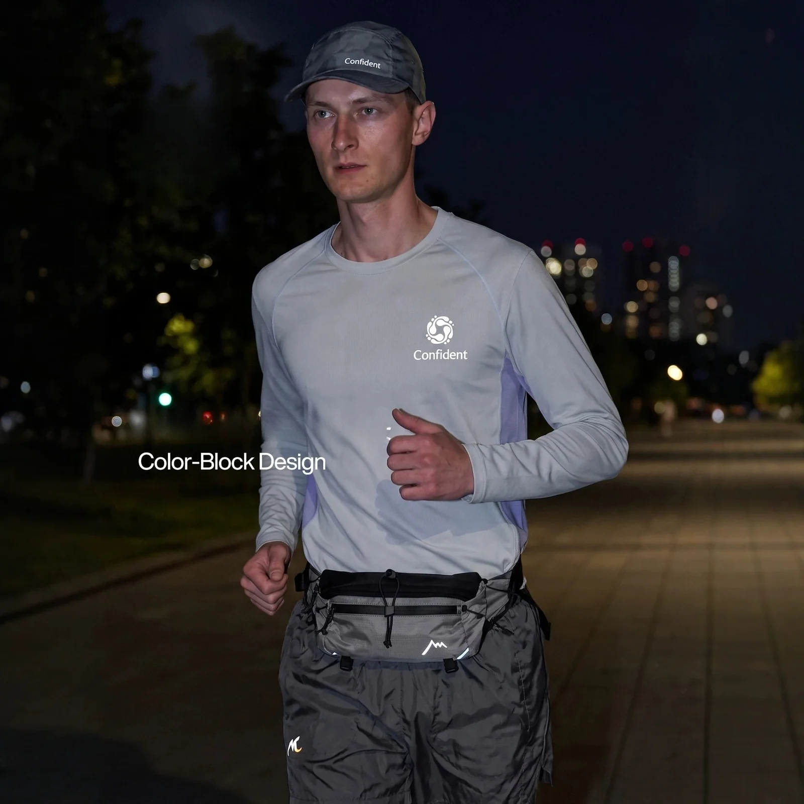 Unisex Quick-Dry Long Sleeve Running Top – Moisture-Wicking Outdoor Shirt with Reflective Details for Night Running & Hiking