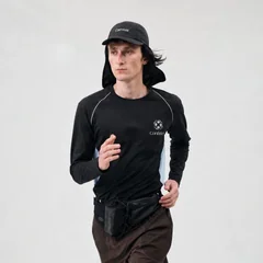 Unisex Quick-Dry Long Sleeve Running Top – Moisture-Wicking Outdoor Shirt with Reflective Details for Night Running & Hiking