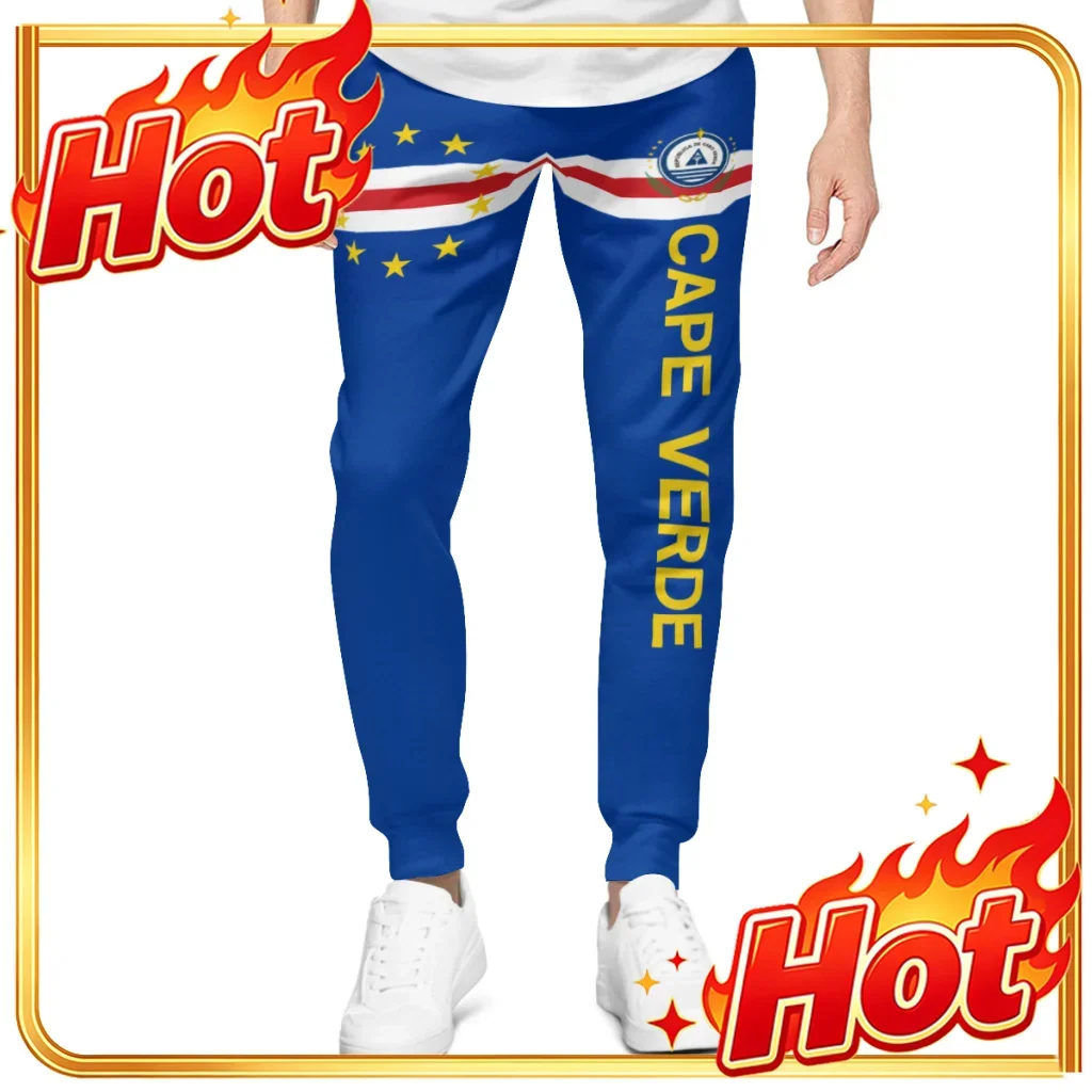2025 Cape Verde Flag Mens Sweatpants with Pockets Joggers for Men Sports Casual Sweat Pants With Drawstring